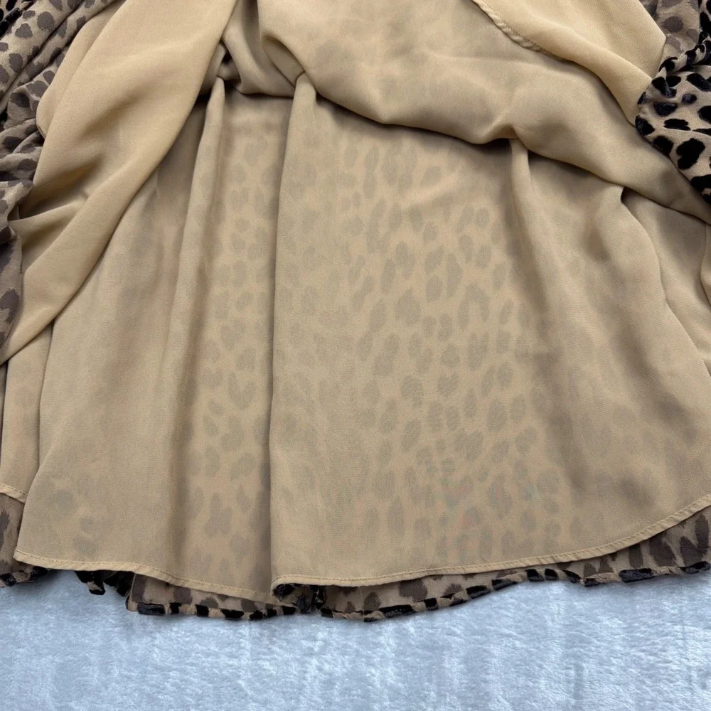 Kate‎ Spade New York Leopard Animal Print Smocked Midi Skirt XL